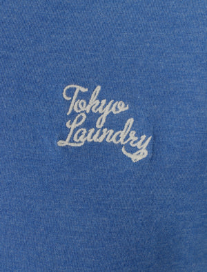 Montecarlo Crew Neck Cotton T-Shirt In Cornflower Blue Marl - Tokyo Laundry