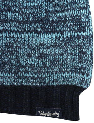 Men's Mormont Colour Block Knitted Scarf in Navy - Tokyo Laundry