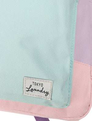 Mosshart Pastel Colour Block Canvas Backpack In Lilac - Tokyo Laundry