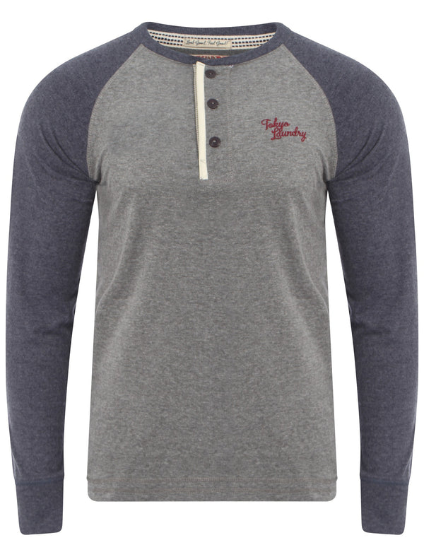 Tokyo Laundry Mount Wrangell henley top in blue