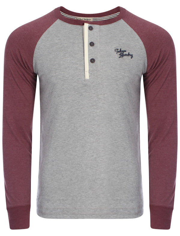 Tokyo Laundry Mount Wrangell henley top in red