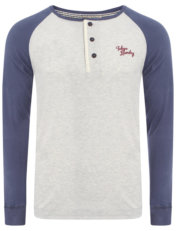 Tokyo Laundry Mount Wrangell henley top in navy