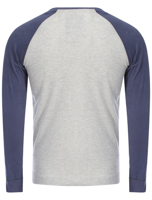 Tokyo Laundry Mount Wrangell henley top in navy