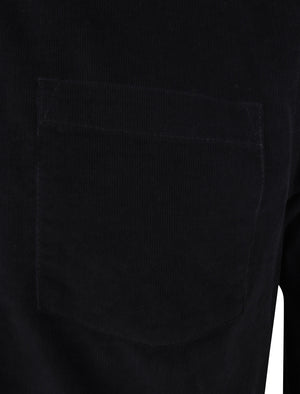 Muretto Corduroy Cotton Long Sleeve Shirt In Jet Black - Tokyo Laundry