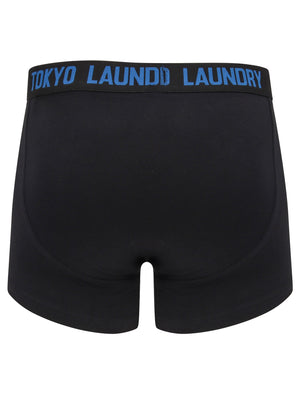 Murray 2 (2 Pack) Boxer Shorts Set in Olympian Blue / Blazing Orange - Tokyo Laundry