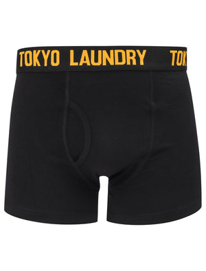 Murray 2 (2 Pack) Boxer Shorts Set in Olympian Blue / Blazing Orange - Tokyo Laundry