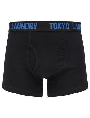 Murray 2 (2 Pack) Boxer Shorts Set in Olympian Blue / Blazing Orange - Tokyo Laundry