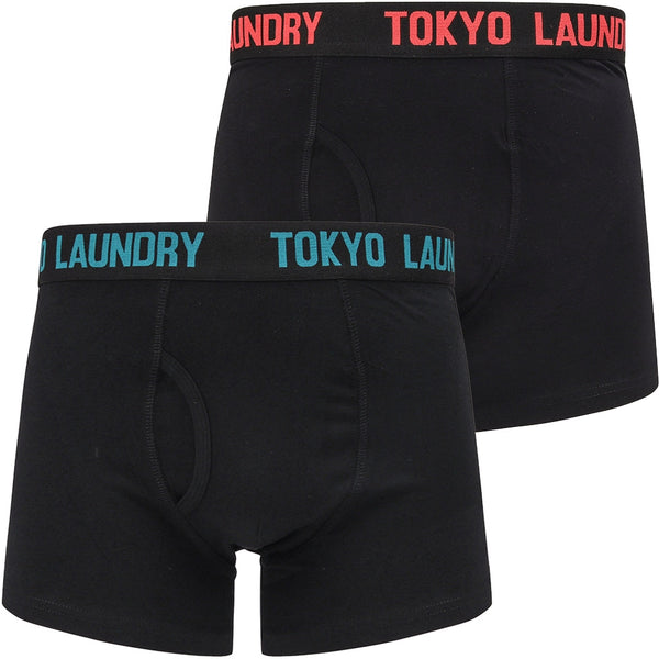 Murray 2 (2 Pack) Boxer Shorts Set in Paradise Pink / Blue Moon - Tokyo Laundry