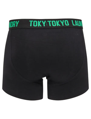 Murray (2 Pack) Boxer Shorts Set in Jelly Bean Green / Paradise Pink - Tokyo Laundry