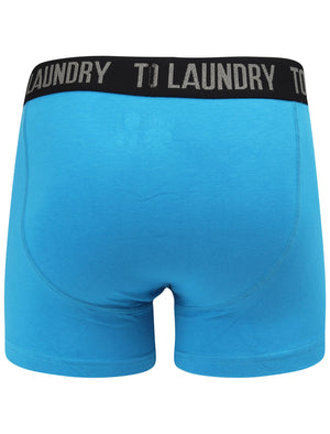 Nantes 2 (2 Pack) Boxer Shorts Set In Swedish Blue / Light Grey Marl - Tokyo Laundry