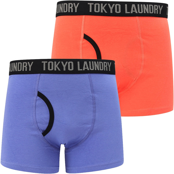Nantes (2 Pack) Boxer Shorts Set In Emberglow / Baja Blue - Tokyo Laundry