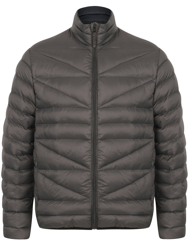 Naylor Funnel Neck Quilted Jacket in Asphalt Grey - Tokyo Laundry