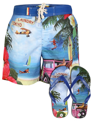Neerim Swim Shorts with Flip Flops  - Tokyo Laundry
