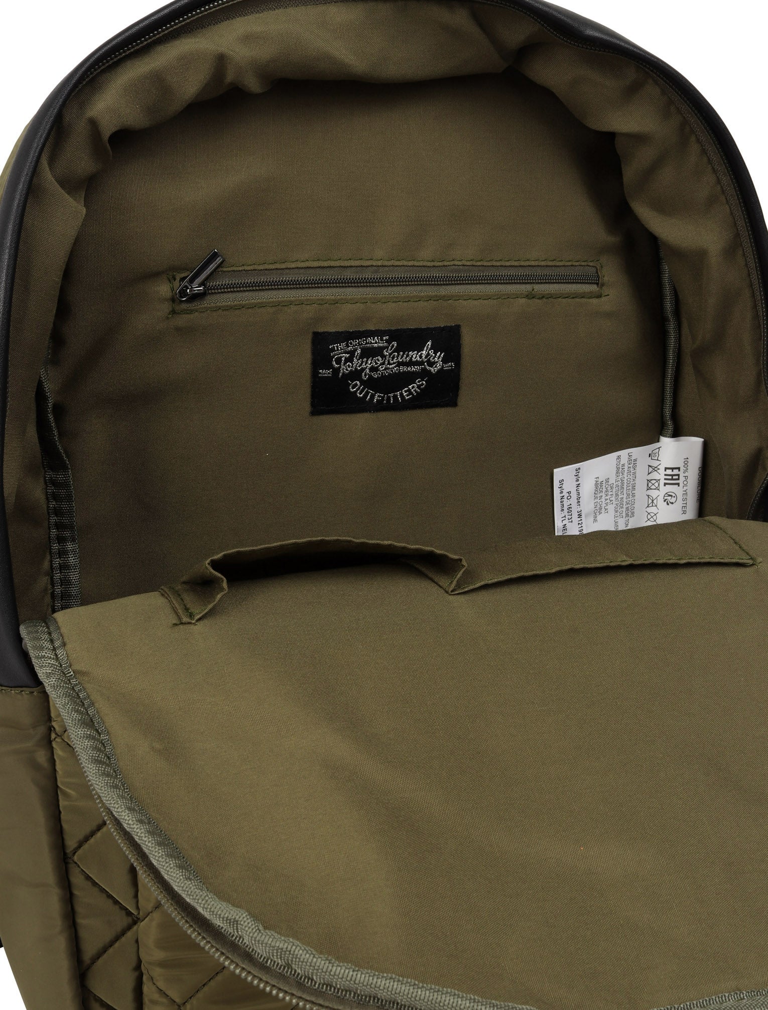 Tokyo laundry quilted backpack top