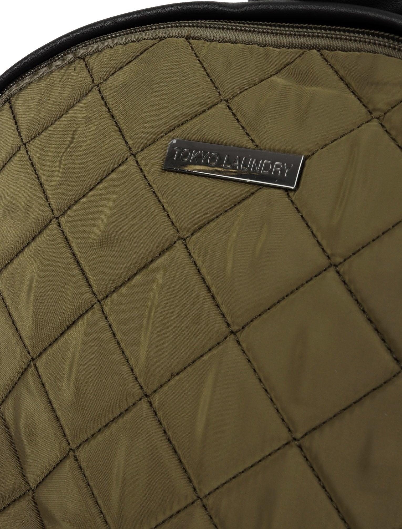 Nell Diamond Quilted Backpack In New Khaki Tokyo Laundry