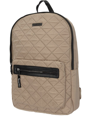 Nell Diamond Quilted Backpack In Stone - Tokyo Laundry