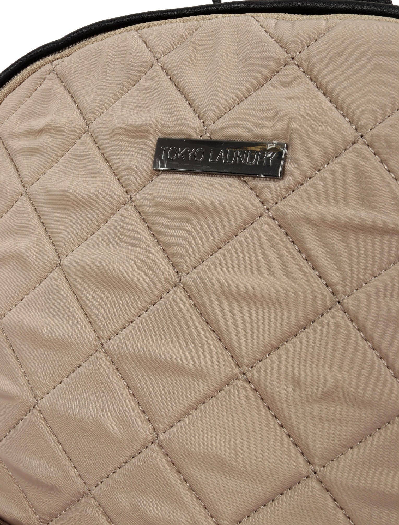 Nell Diamond Quilted Backpack In Stone Tokyo Laundry