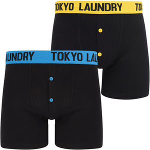 Nelson (2 Pack) Boxer Shorts Set in Buttercup / Blue Aster - Tokyo Laundry