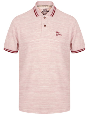 Newburg Injection Dye Pique Polo Shirt In Dusty Pink - Tokyo Laundry
