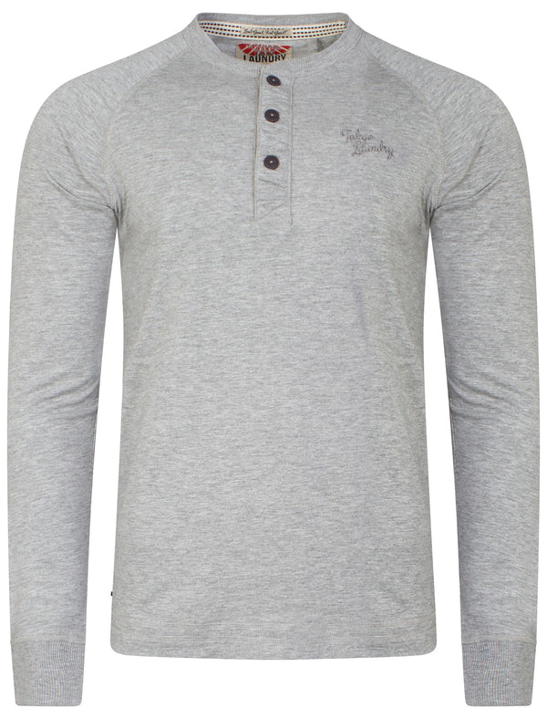Newick Harbour Henley Sweatshirt in Light Grey Marl - Tokyo Laundry