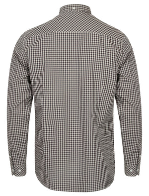 Newick Long Sleeve Gingham Shirt in Charcoal - Tokyo Laundry