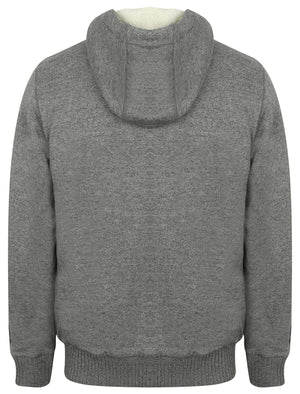 Newtok Falls Zip Through Borg Lined Hoodie in Charcoal / Ivory - Tokyo Laundry