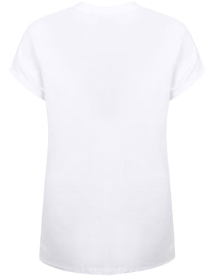 Niyana Cotton Jersey T-Shirt with Turn Up Sleeves In Optic White - Tokyo Laundry