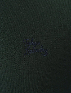 Nocona Point Sweatshirt with Tape Detail Sleeves in Dark Green - Tokyo Laundry