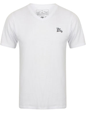 Nousu (3 Pack) V Neck Cotton T-Shirts In White / Light Grey Marl / Dark Navy - Tokyo Laundry