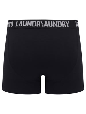 Oceana (2 Pack) Boxer Shorts Set in Placid Blue / Light Grey Marl - Tokyo Laundry