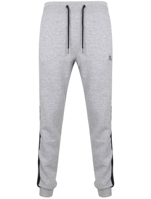 Okeene Cuffed Joggers with Side Tape Detail In Light Grey Marl - Tokyo Laundry