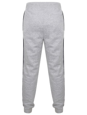 Okeene Cuffed Joggers with Side Tape Detail In Light Grey Marl - Tokyo Laundry