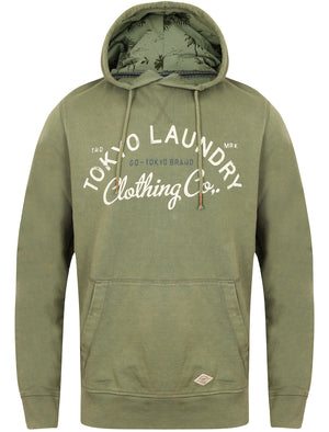 Olaf Cotton Pullover Hoodie in Olivine Khaki - Tokyo Laundry