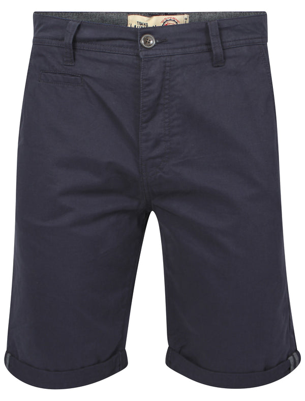 Orlando Cotton Chino Shorts in Dark Blue - Tokyo Laundry