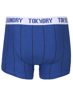 Tokyo Laundry Ortiz blue & charcoal boxer short’s