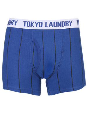 Tokyo Laundry Ortiz blue & charcoal boxer short’s