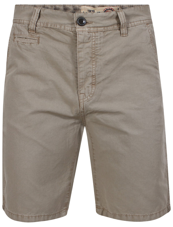Osborne Cotton Panama Shorts in Stone - Tokyo Laundry