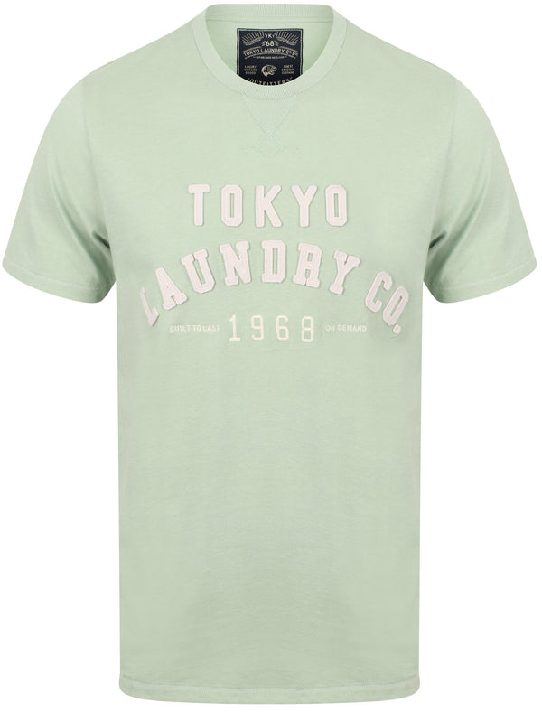 Othello Applique Cotton T-Shirt In Silt Green - Tokyo Laundry