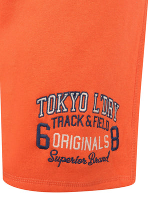 Otter Rock Jogger Shorts In Emberglow Orange - Tokyo Laundry
