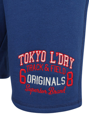 Otter Rock Jogger Shorts In Sodalite Blue - Tokyo Laundry