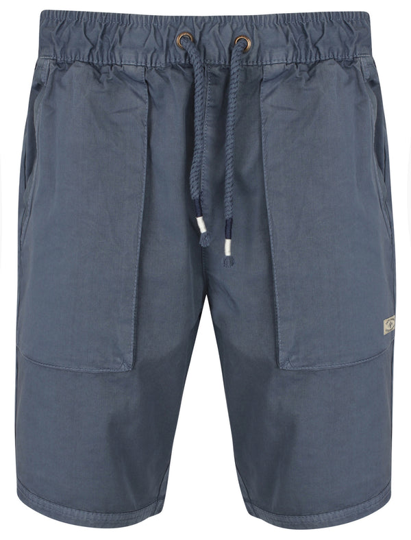 Overhang Cotton Twill Shorts In Vintage Indigo - Tokyo Laundry