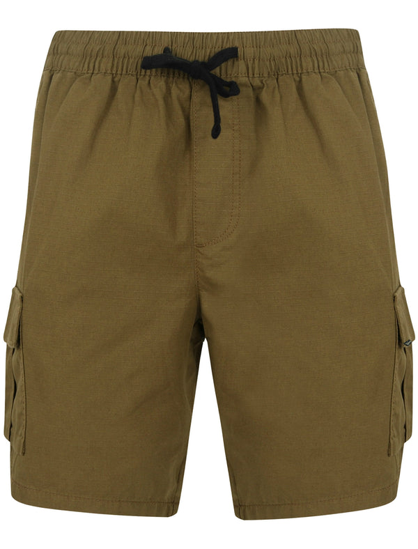 Padua Ripstop Cotton Cargo Shorts in Military Olive - Tokyo Laundry