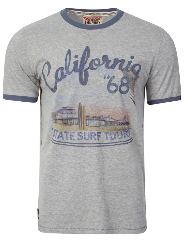 Panama Bay T-shirt in Light Grey Marl - Tokyo Laundry