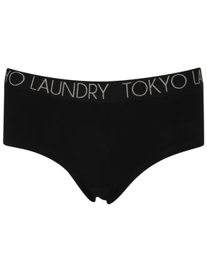 Panda (3 Pack) Assorted Hipster Briefs In Black / Light Grey Marl / White - Tokyo Laundry