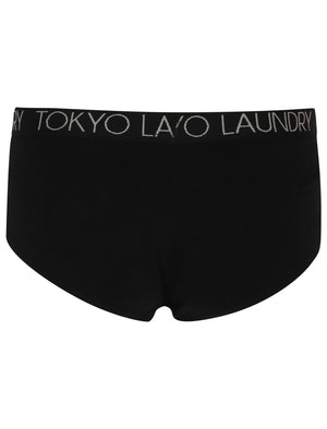 Panda (3 Pack) Assorted Hipster Briefs In Black / Light Grey Marl / White - Tokyo Laundry