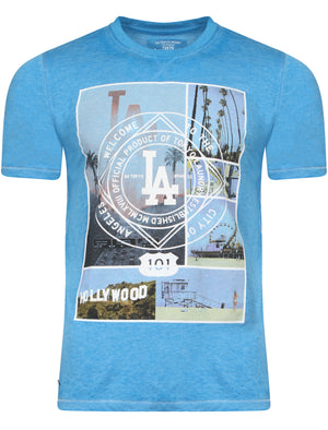 Pasadena Burnout T-Shirt in Blue Sea - Tokyo Laundry