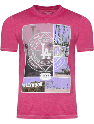 Pasadena Burnout T-Shirt in Pink Rose - Tokyo Laundry