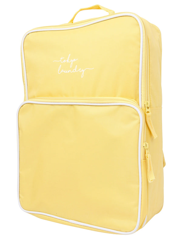 Pastel Canvas Backpack In Yellow - Tokyo Laundry