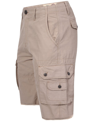 Patterson Cotton Cargo Shorts in Stone - Tokyo Laundry