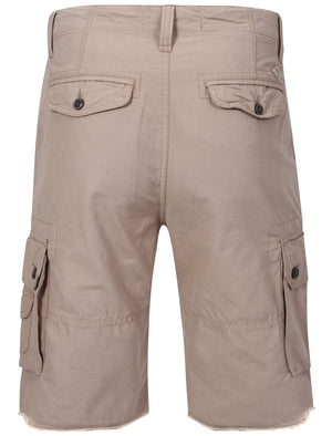 Patterson Cotton Cargo Shorts in Stone - Tokyo Laundry